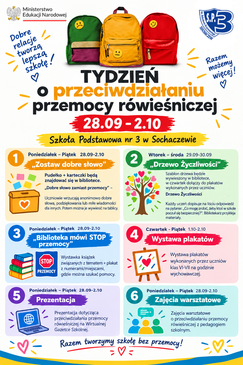 plakat tydzien przeciwdzialania przemocy rowiesniczej