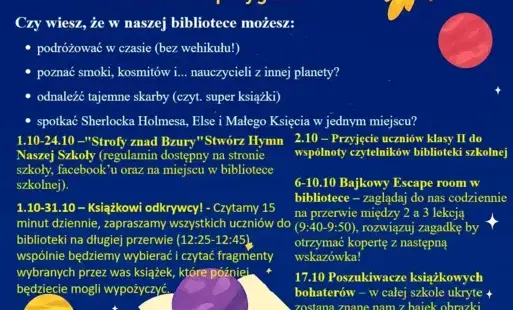 Zdjęcie do Październik -  Międzynarodowy Miesiąc Bibliotek Szkolnych